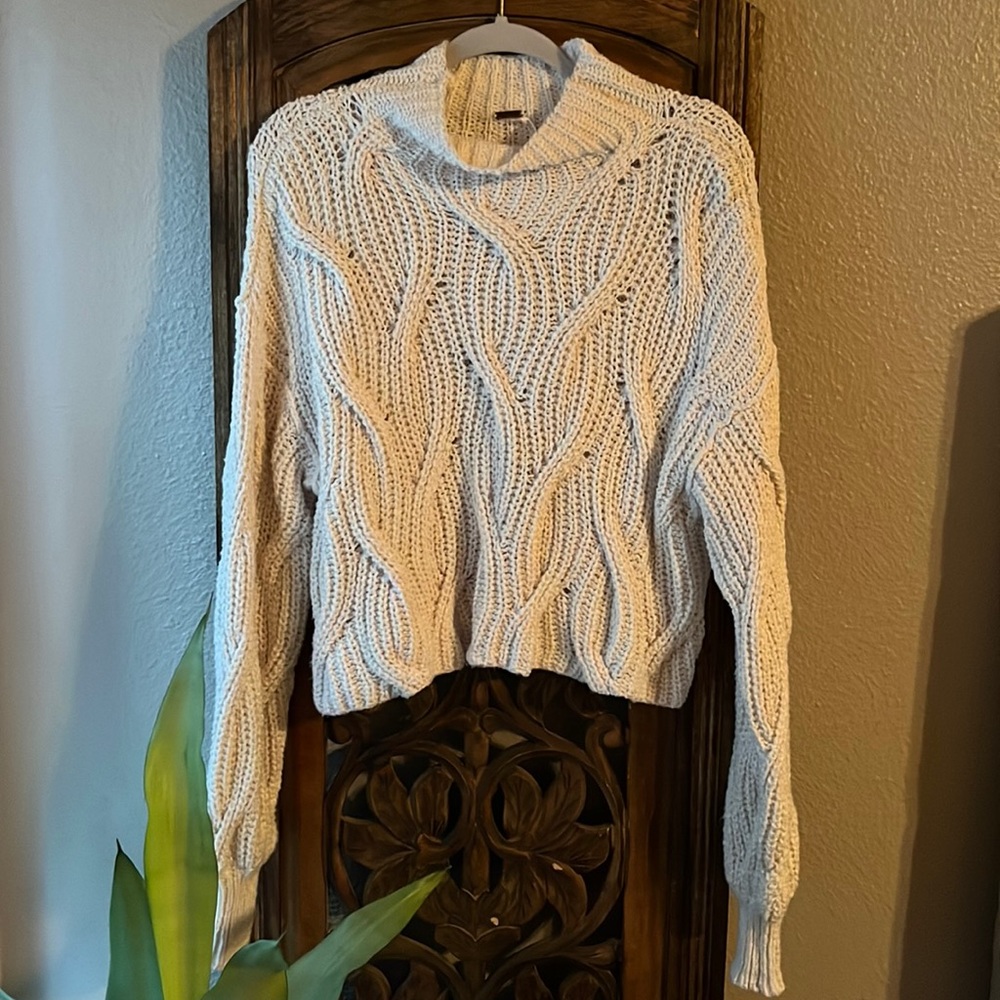 Free People Cable Knit Sweater